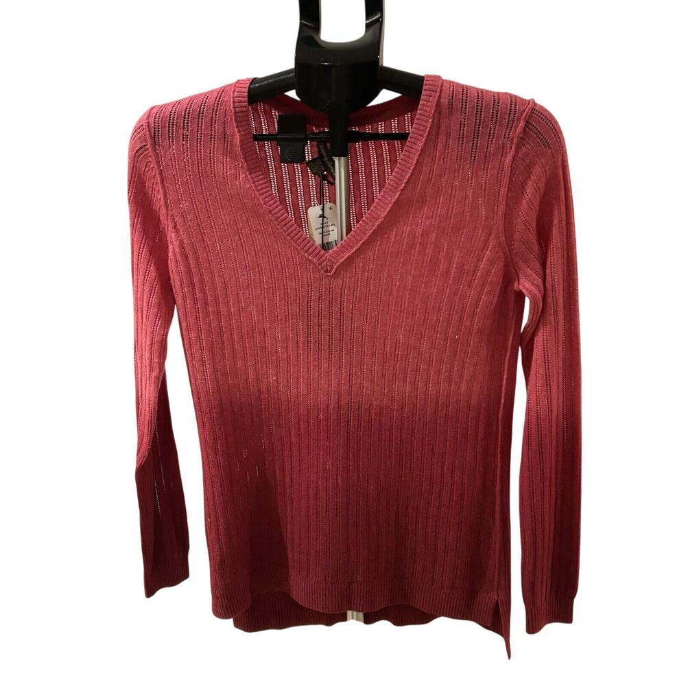 Tommy Bahama Cascade Dip Dye V-Neck in Classic Pink Heather in Women's size XS